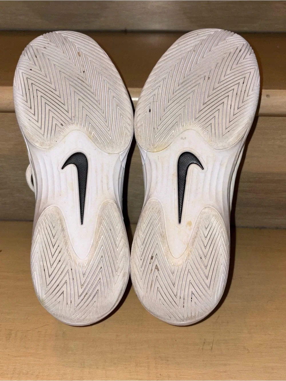 Nike vapor tennis White Sneakers with Black Swoosh Accent